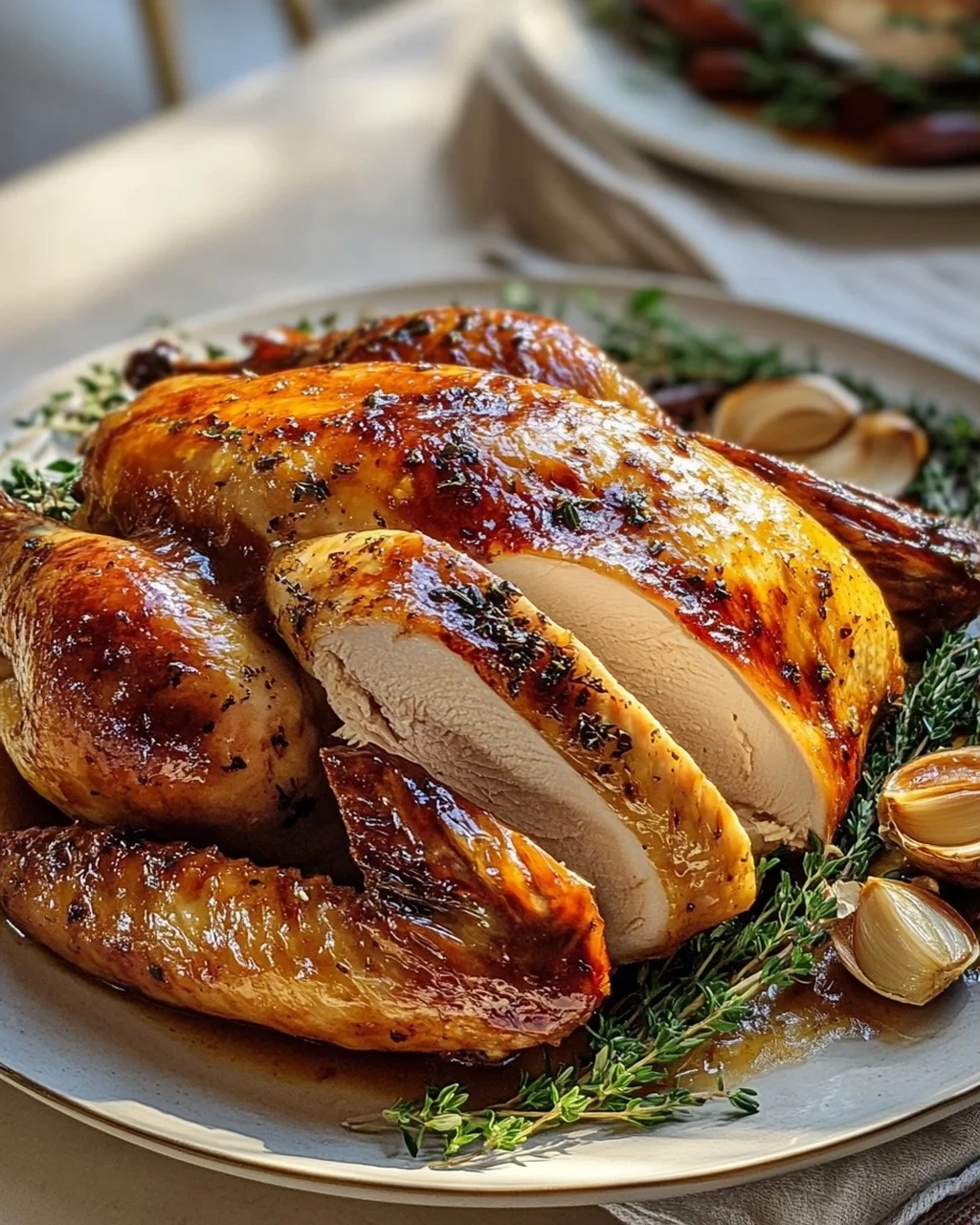 Ahornbutter-glasiertes Truthahn-Rezept für festliche Anlässe
