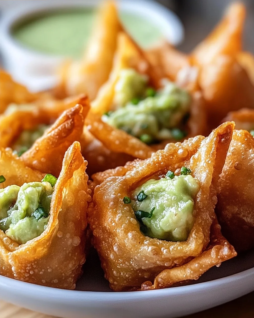 Avocado-Limetten-Wontons mit Garnelen
