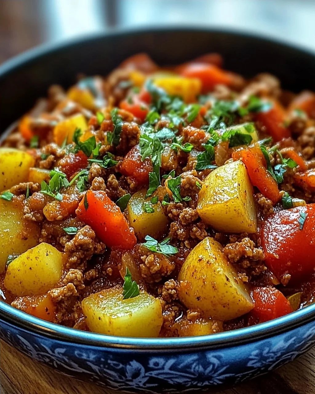Bauerntopf mit Hackfleisch, Kartoffeln & Paprika