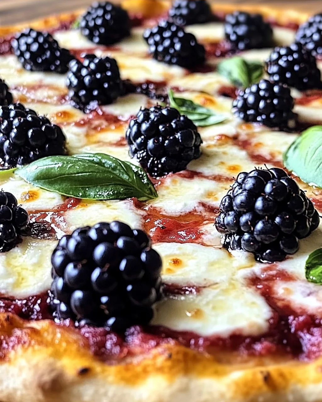 Brombeer-Basilikum-Ricotta-Pizza für den Sommerzauber