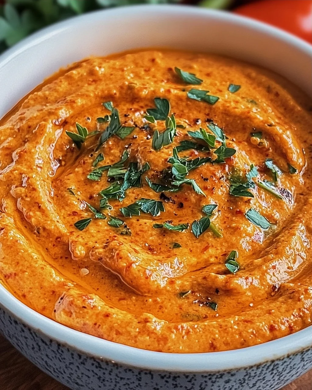 Creamy Roasted Red Pepper Dip