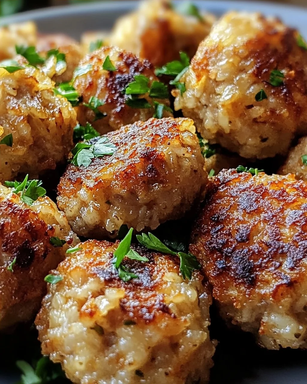 Crispy Rice Meatballs from the Air Fryer