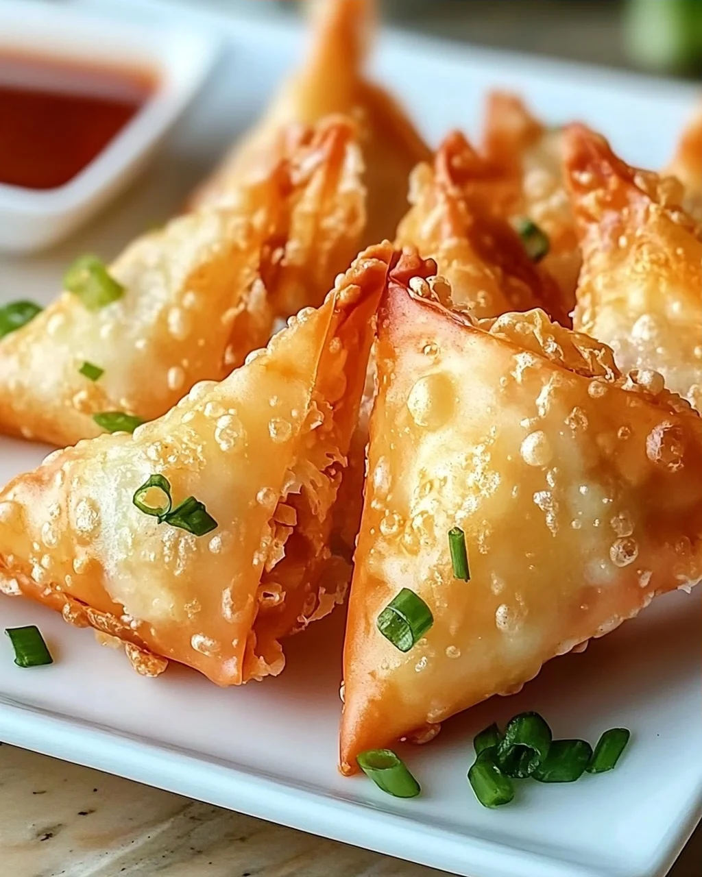 Einfache Reisblatt-Krabben-Rangoons