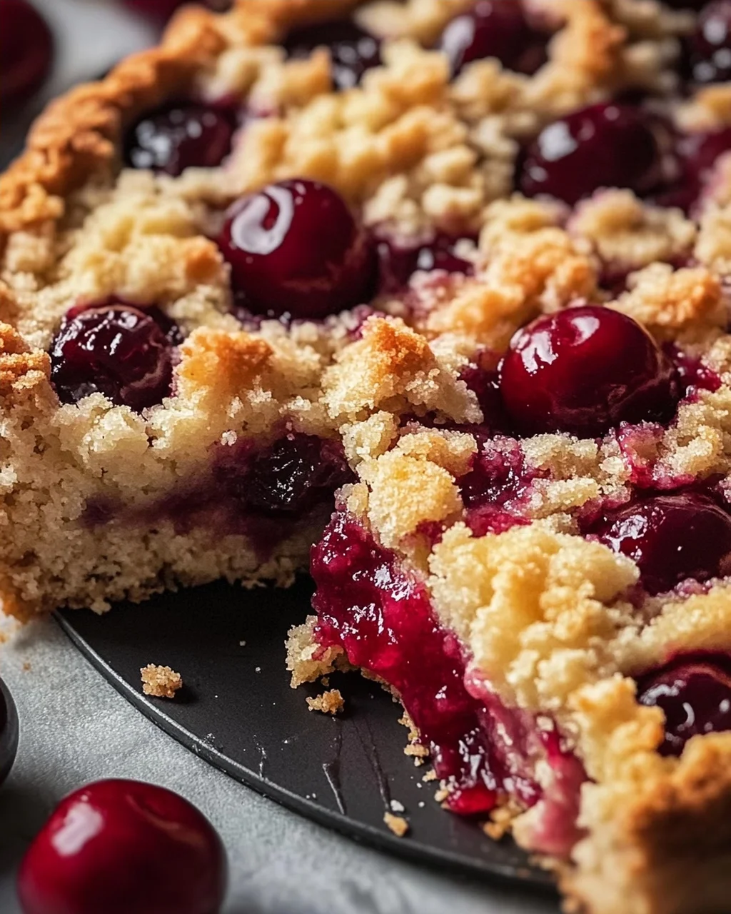 Einfacher und schneller Kirsch-Streusel-Kuchen