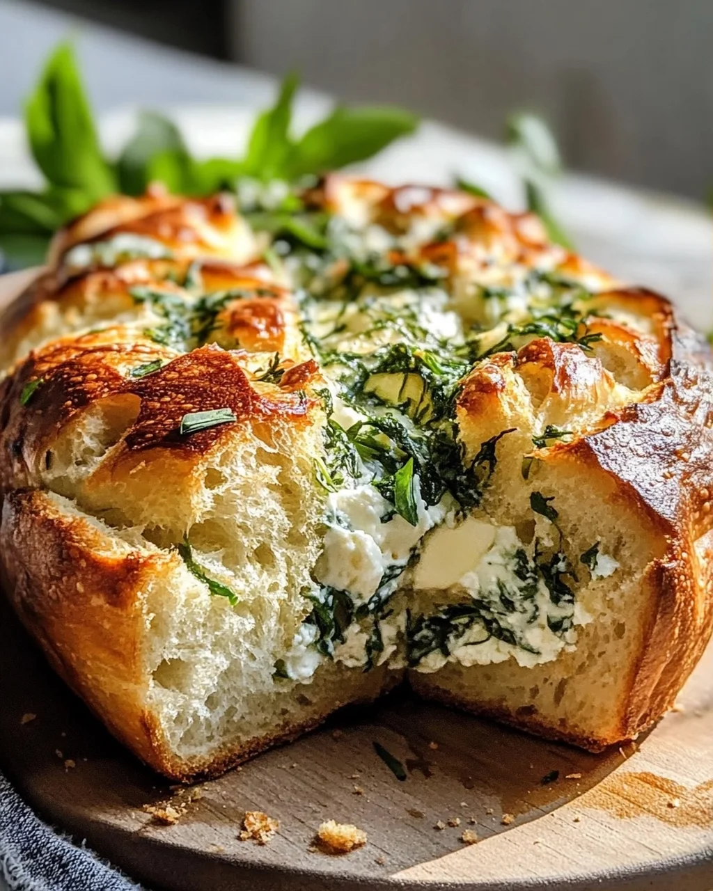 Gefülltes Bärlauchbrot mit Frischkäse: Einfach unwiderstehlich