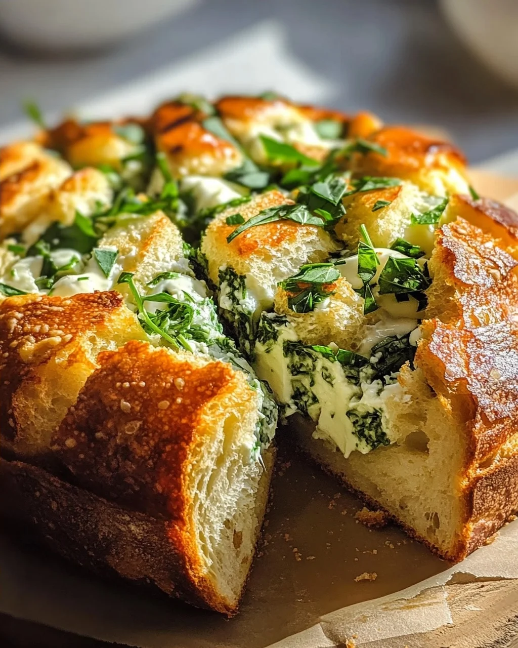 Gefülltes Bärlauchbrot mit Frischkäse: Einfach unwiderstehlich