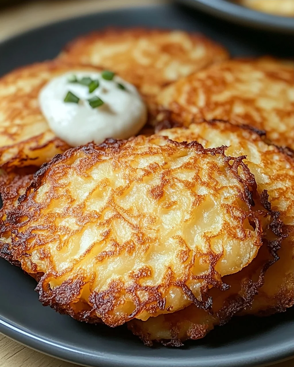 Kartoffelpuffer ohne Fett aus der Heißluftfritteuse