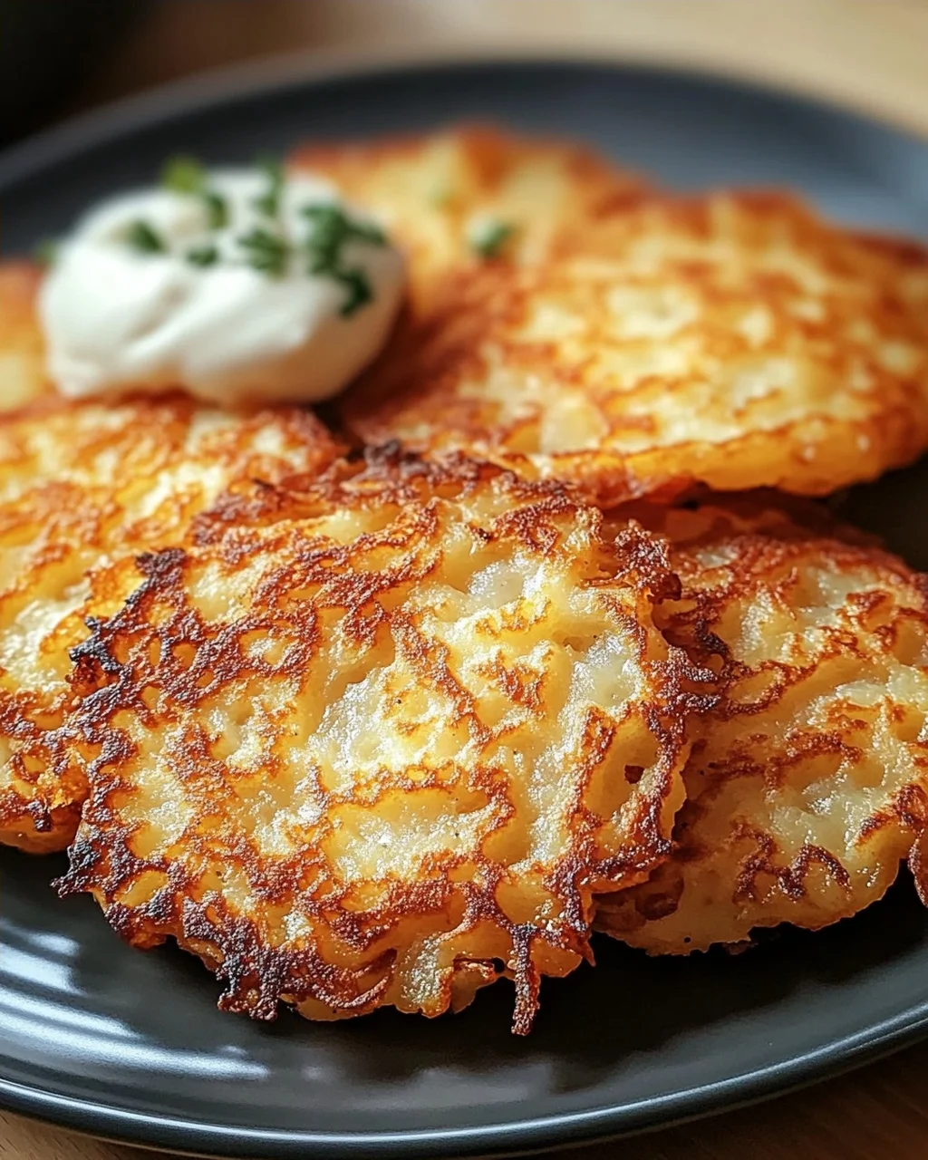 Kartoffelpuffer ohne Fett aus der Heißluftfritteuse