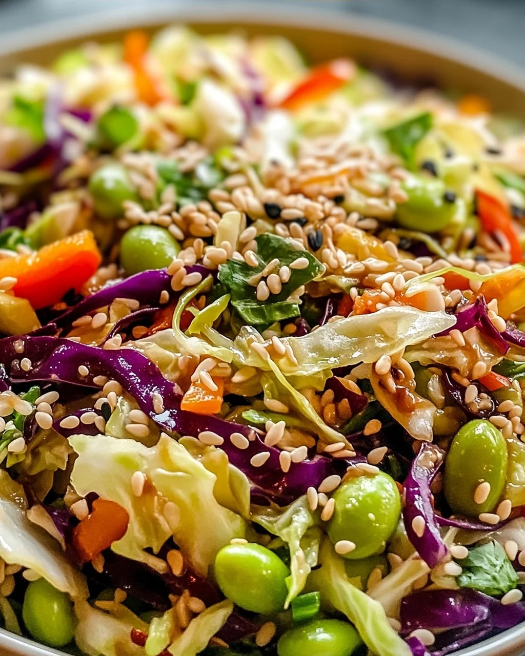 Knuspriger Kohl-Edamame-Salat – Gesund und lecker!