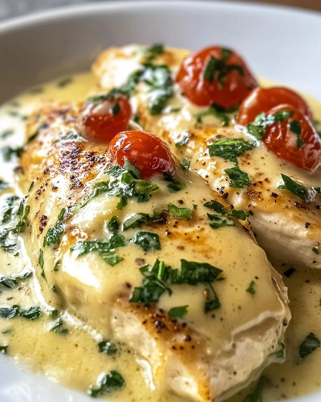 Köstliches Hähnchenfilet in cremiger Frischkäse-Parmesan-Soße