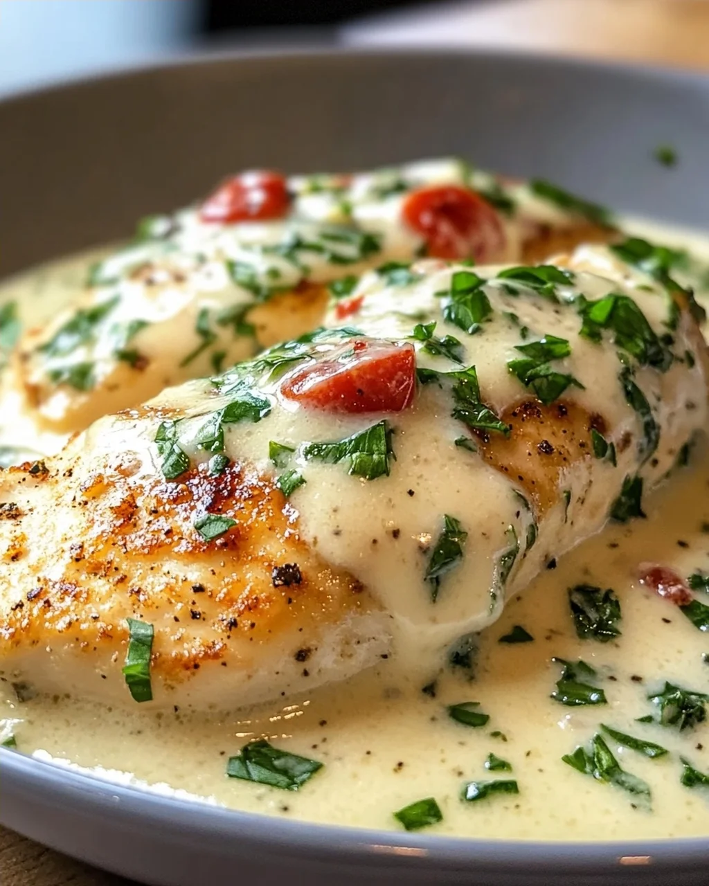 Köstliches Hähnchenfilet in cremiger Frischkäse-Parmesan-Soße