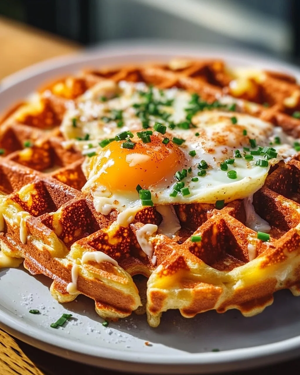 Lecker: Ei & Käse Hash Brown Waffeln – Perfektes Frühstück!