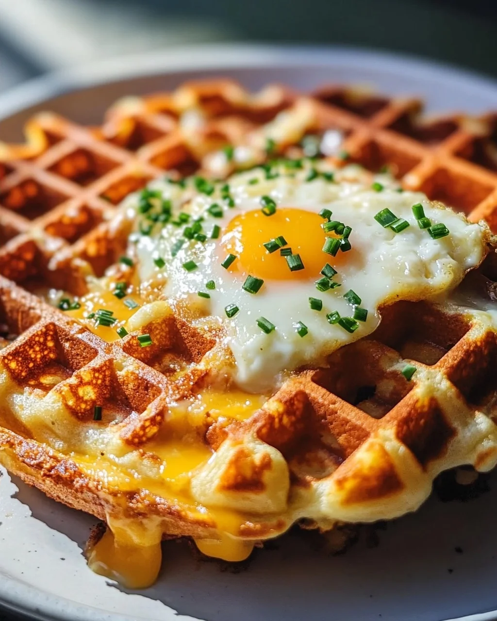 Lecker: Ei & Käse Hash Brown Waffeln – Perfektes Frühstück!