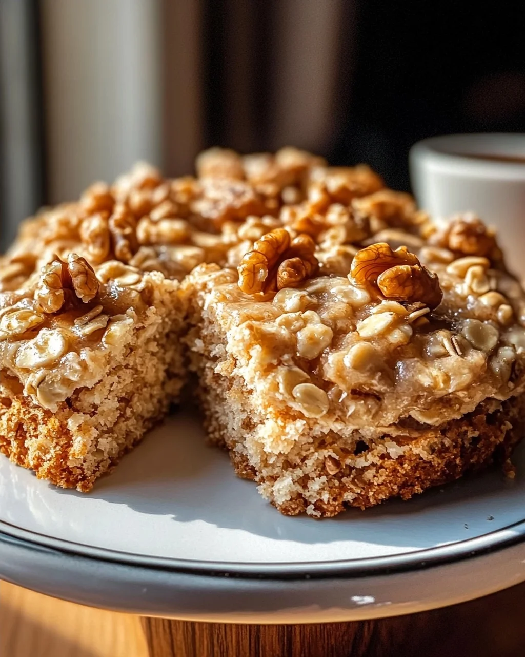 Leckere Haferflocken-Walnuss-Torte ohne Alkohol genießen!