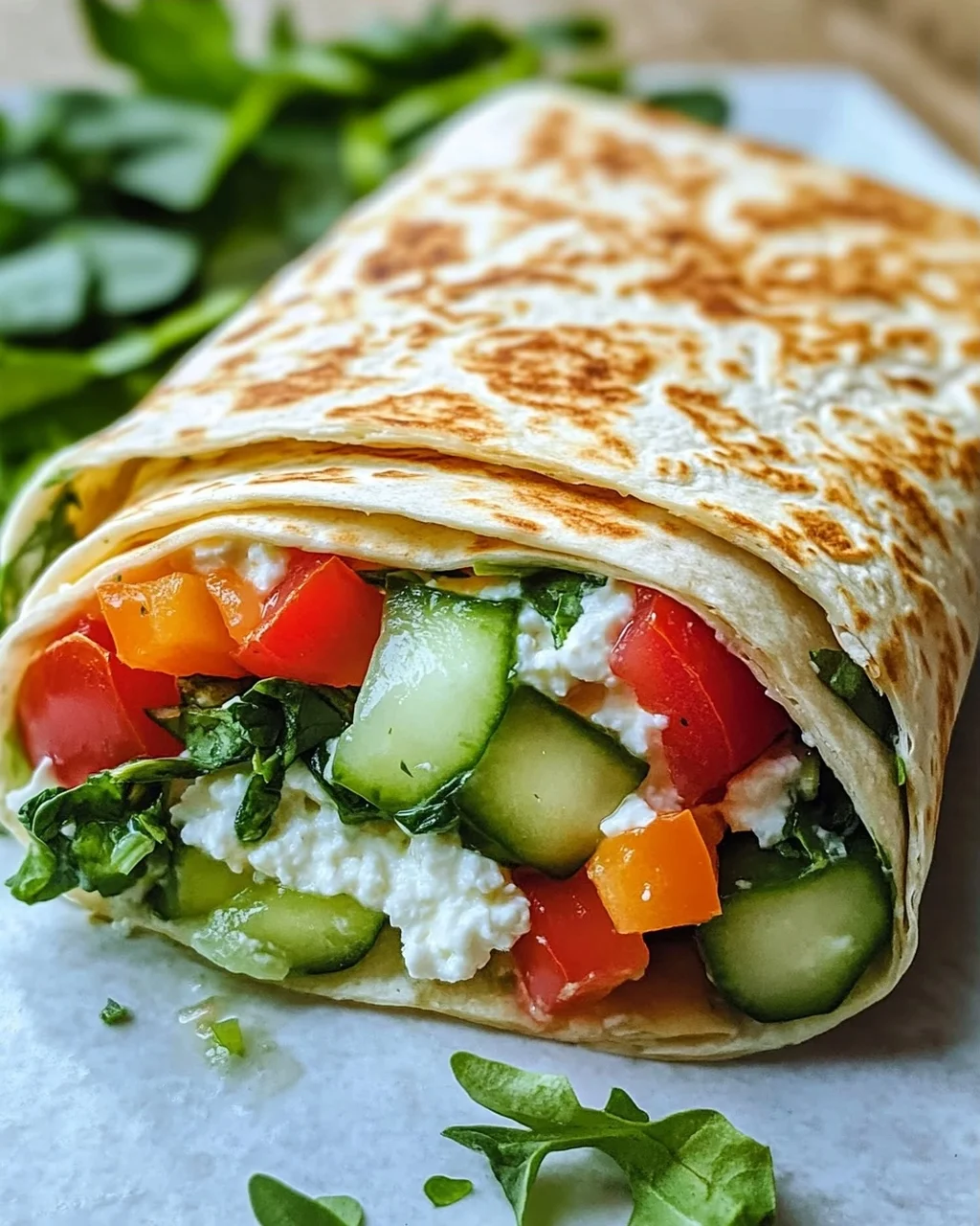 Leckere Hüttenkaese Wraps - Gesund & Einfach Nachzumachen!