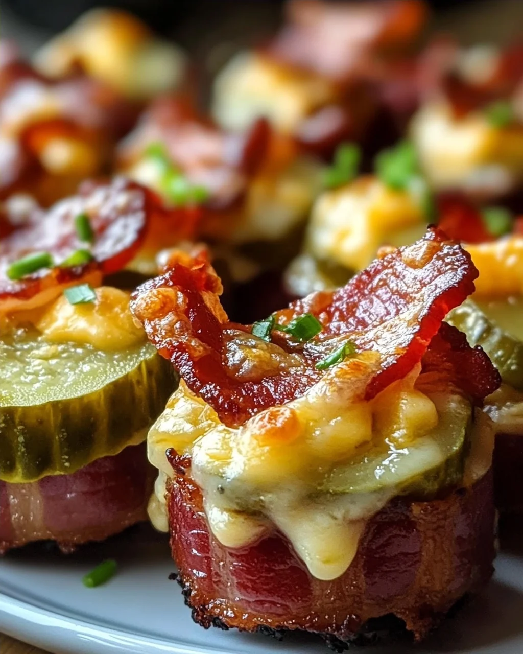 Leckere Käse-Dill-Gurken Rinderspeck-Shots – Schnell & Knusprig