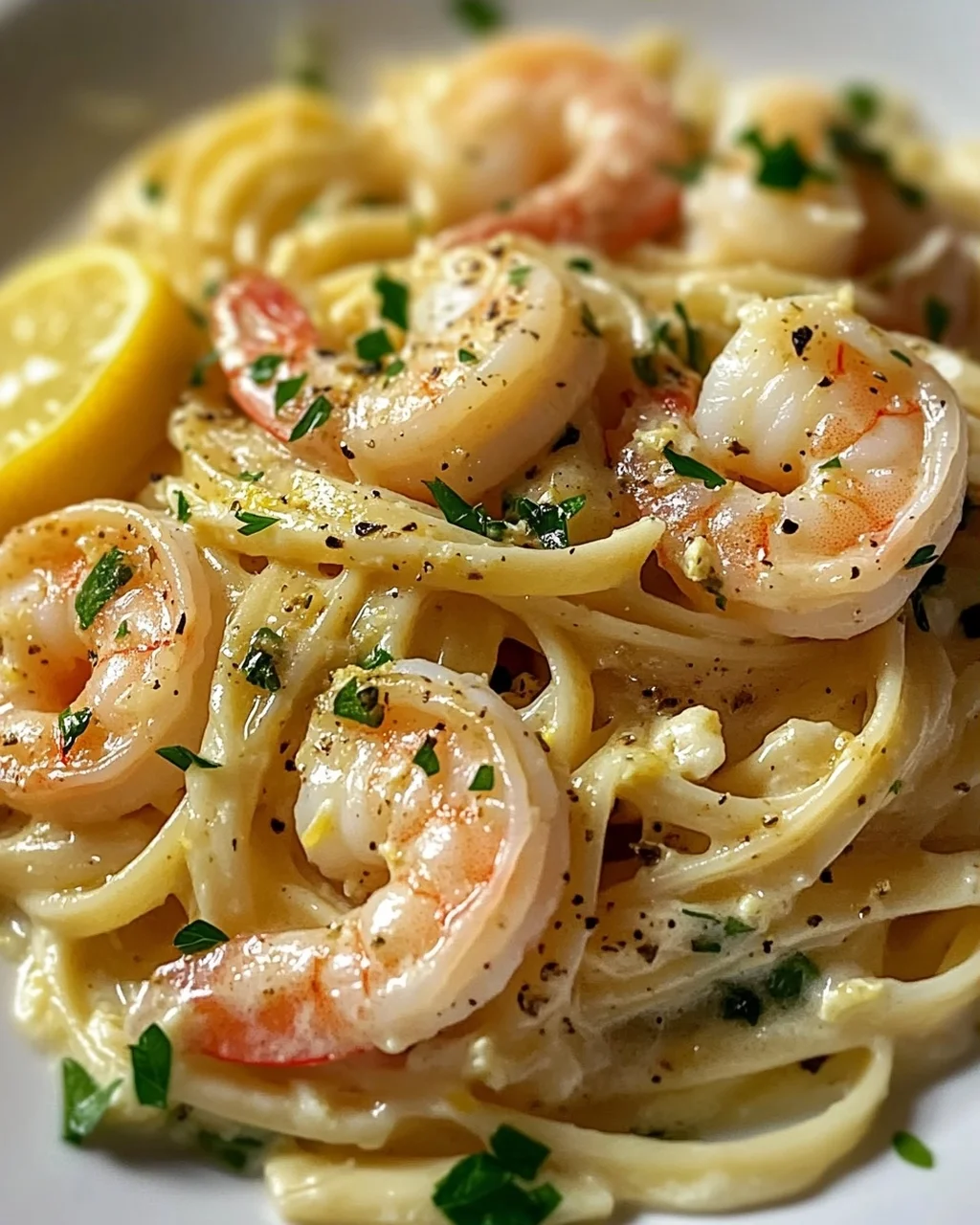 Lemon Herb Shrimp Linguine With Crème Fraîche Recipe