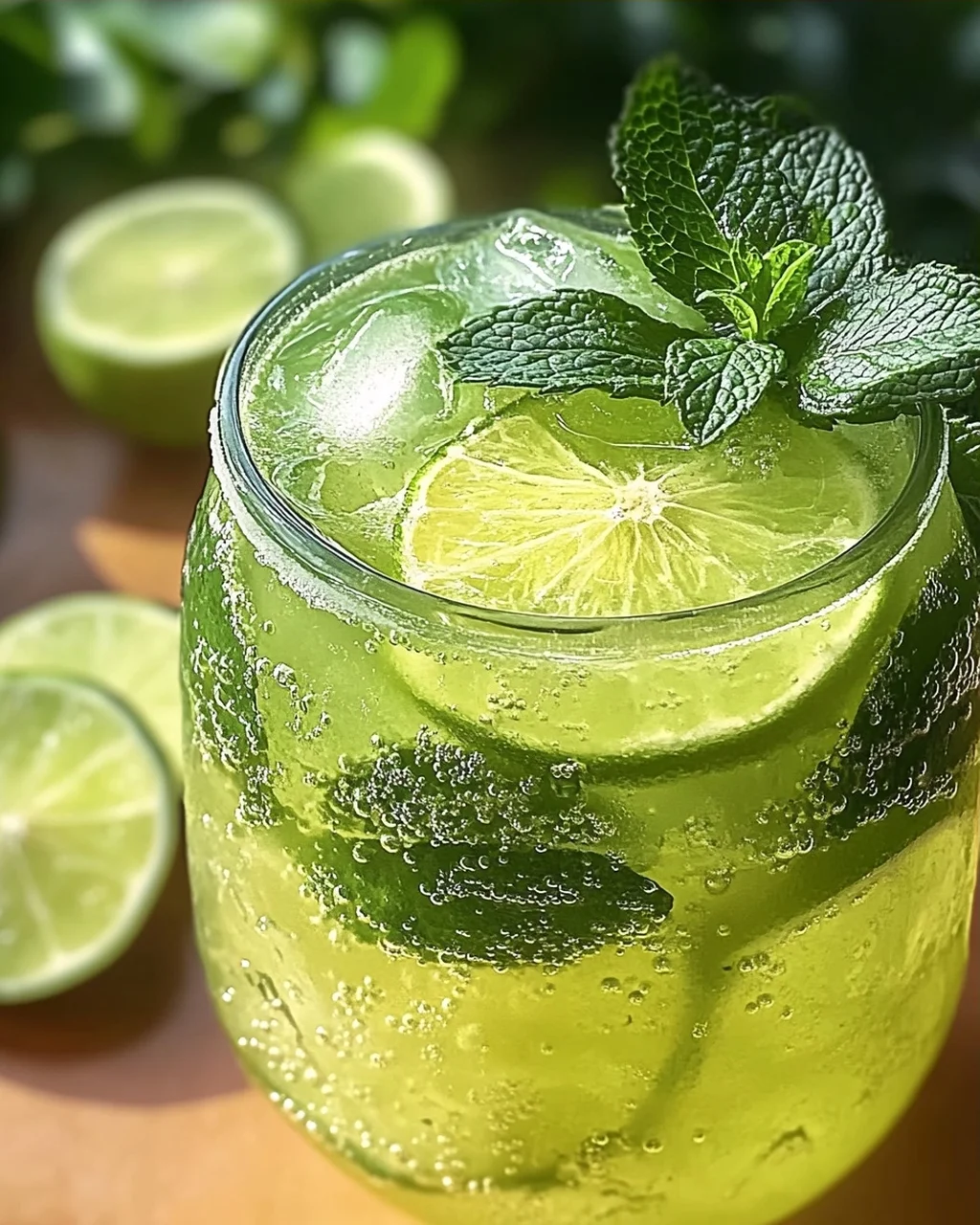 Limetten-Limonade mit Minze