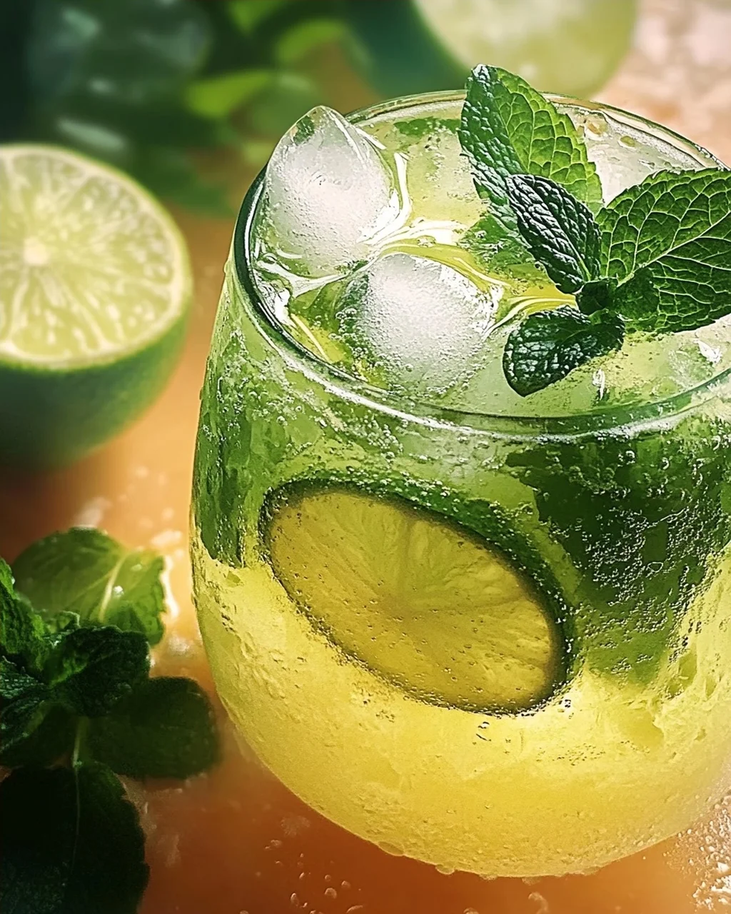 Limetten-Limonade mit Minze