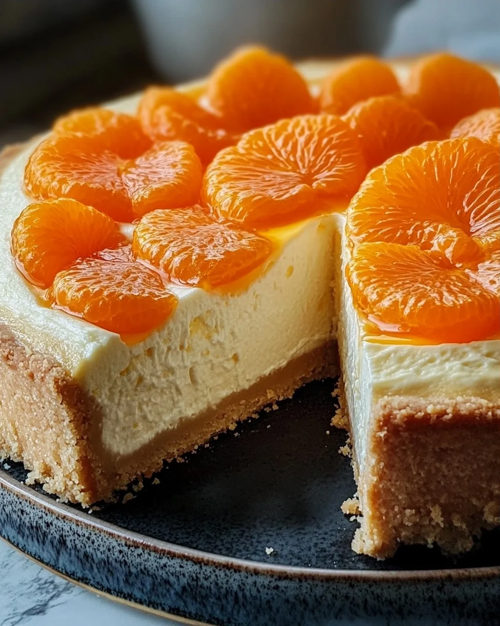 Quarkkuchen mit Mandarinen