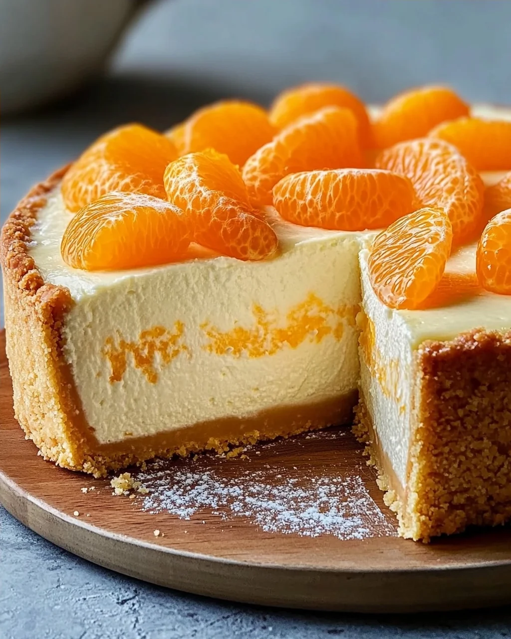 Quarkkuchen mit Mandarinen