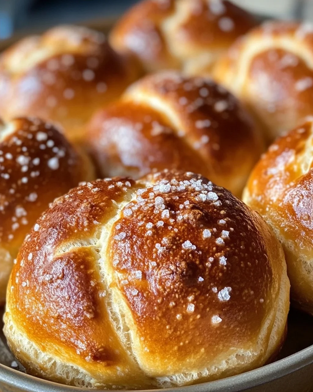 Rezept für Laugenbrötchen im Muffinsblech gebacken