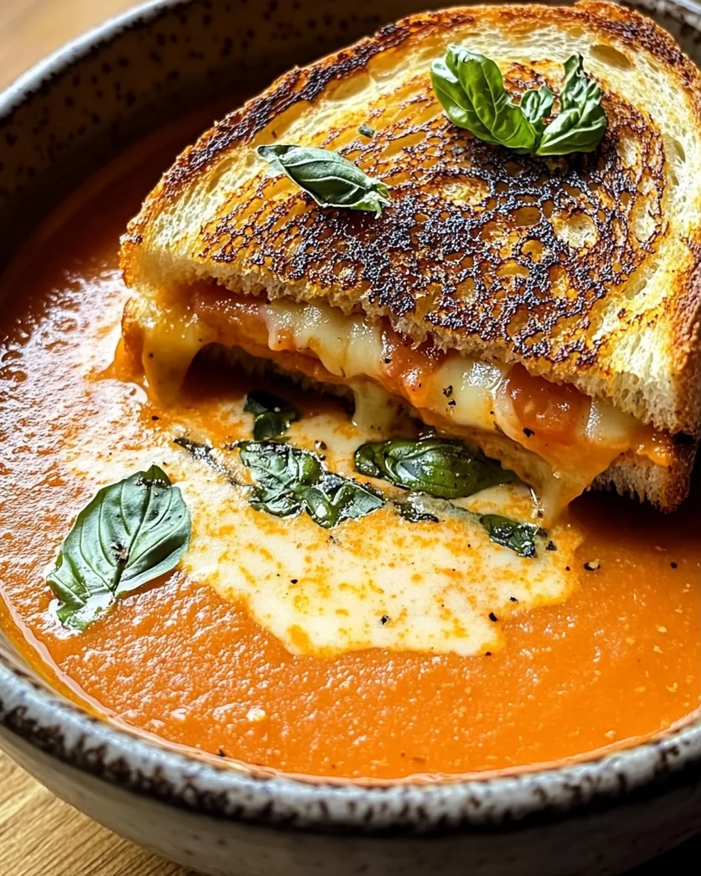 Roasted Tomato Soup mit Grilled Cheese Sandwich