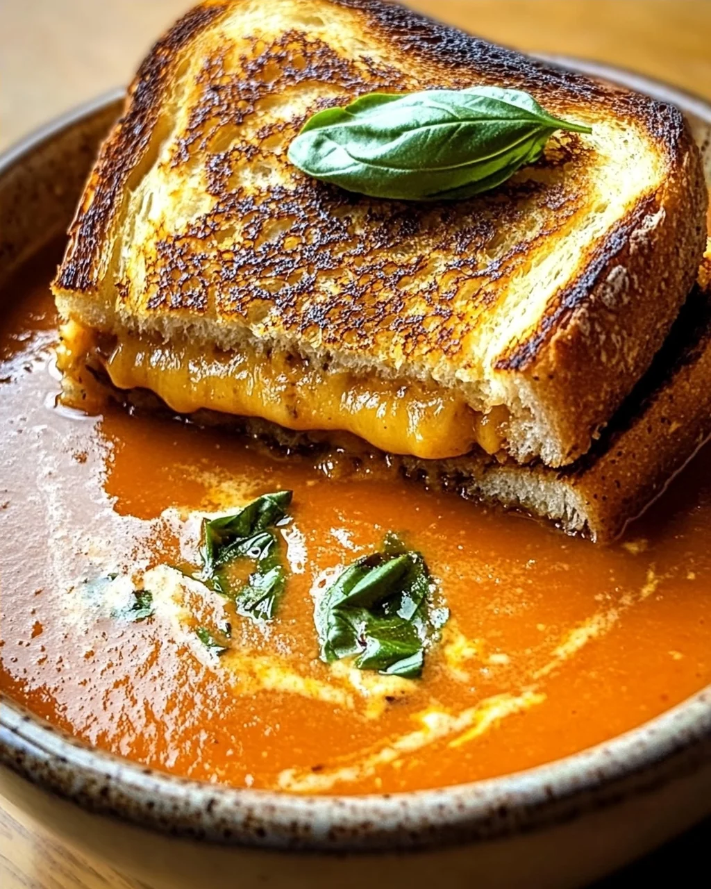 Roasted Tomato Soup mit Grilled Cheese Sandwich