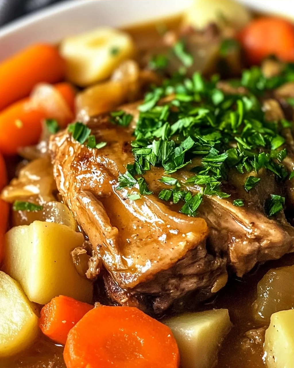Saftiger Crockpot Chicken Pot Roast – Einfach & Lecker!
