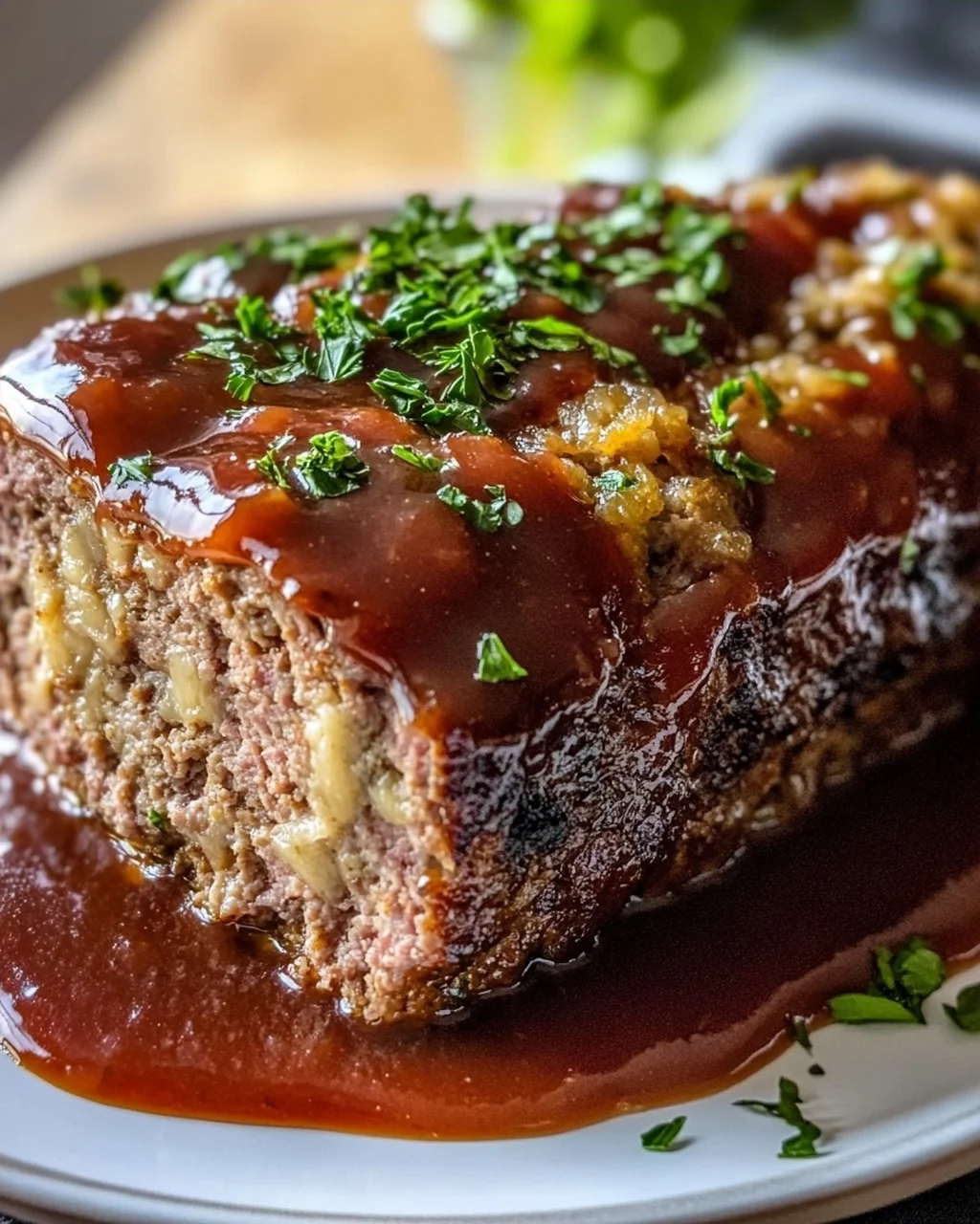 Saftiger Hackbraten mit Sauce