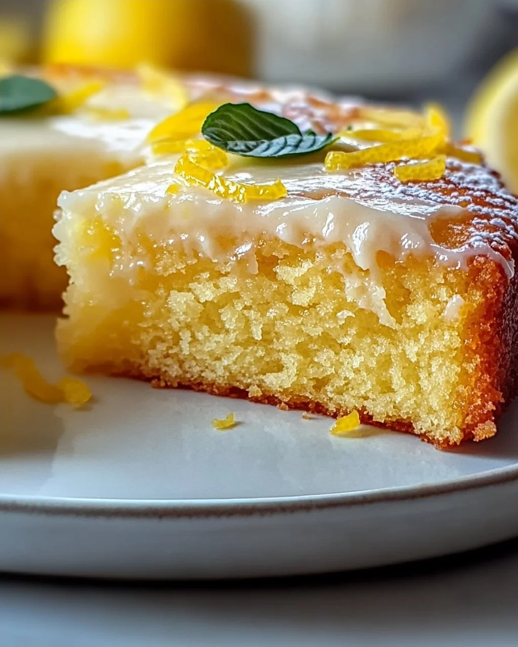 Saftiger Joghurt Zitronen Kuchen – Ein einfacher Rührkuchen!