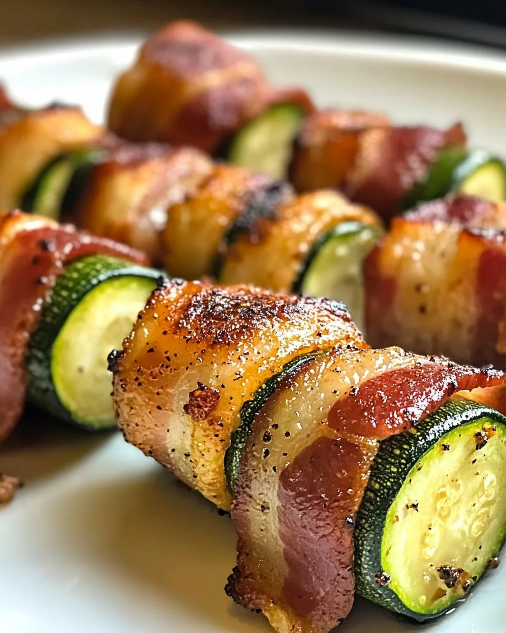 Speck-Umwickelte Zucchini-Bissen für den perfekten Snack