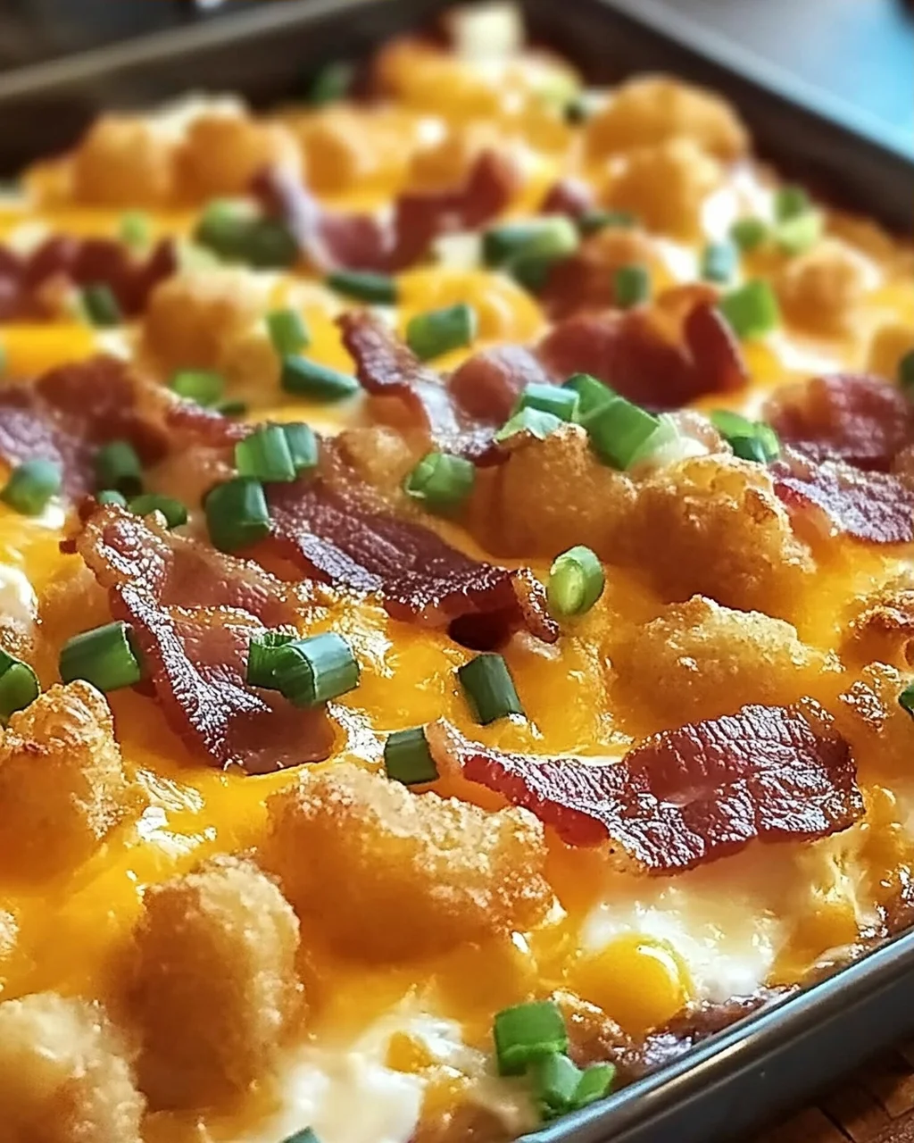 Speck und Ei Tater Tot Auflauf für Frühstücksliebe