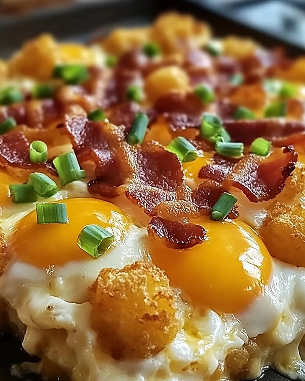 Speck und Ei Tater Tot Auflauf für Frühstücksliebe
