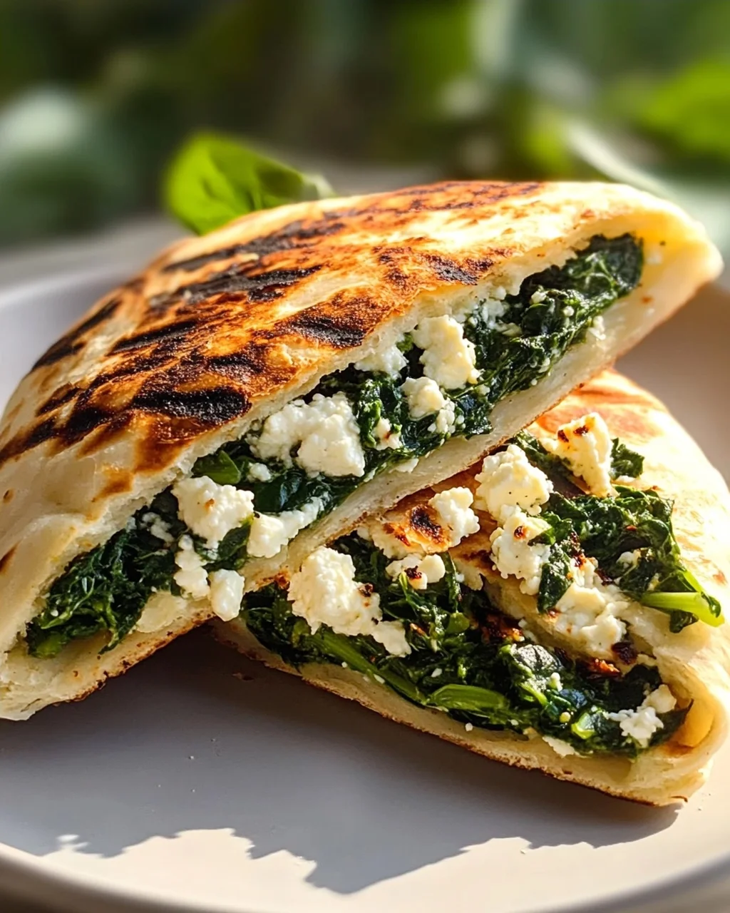 Spinach and Feta Stuffed Grilled Pita – Delicious and Healthy!