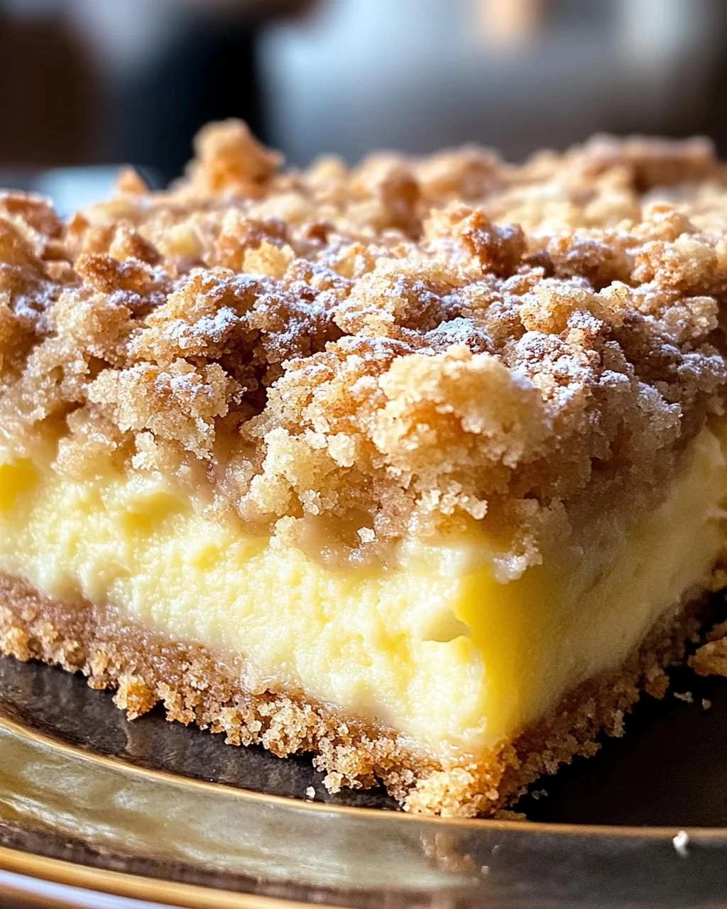 Streuselkuchen mit Pudding vom Blech