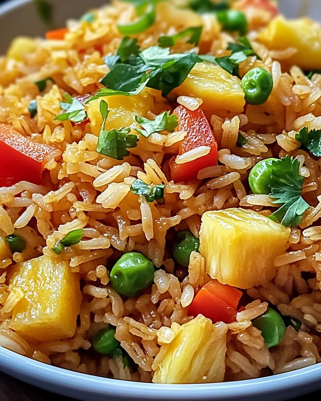 Thailändischer Ananas gebratener Reis für jeden Tag
