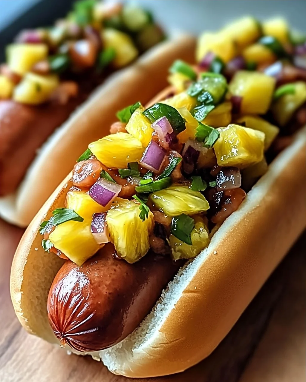 Tropische Rinder-Hotdogs mit Insel-Flair genießen
