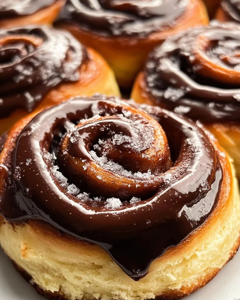 Unwiderstehliche Schoko-Zimtschnecken mit cremiger Fudge-Glasur