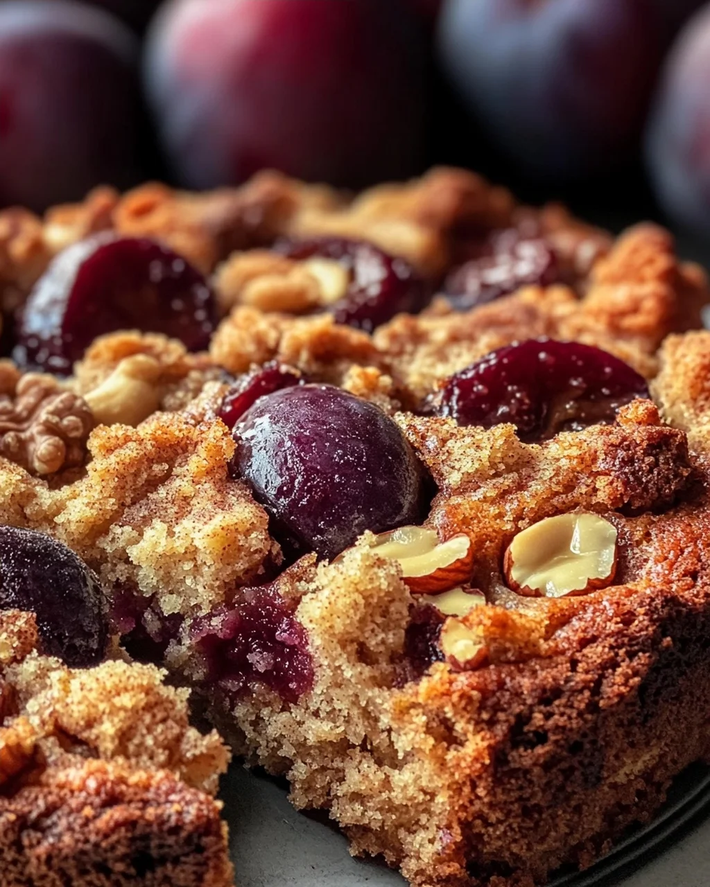 Walnuss-Zwetschgenkuchen mit Zimt-Streuseln