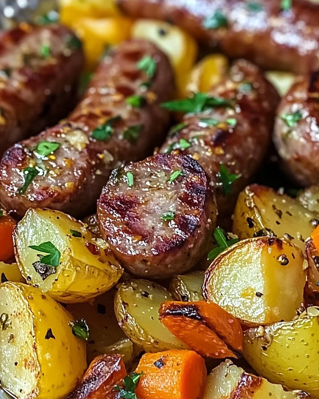 Wurst & Kartoffel Folienpaket schnell und lecker