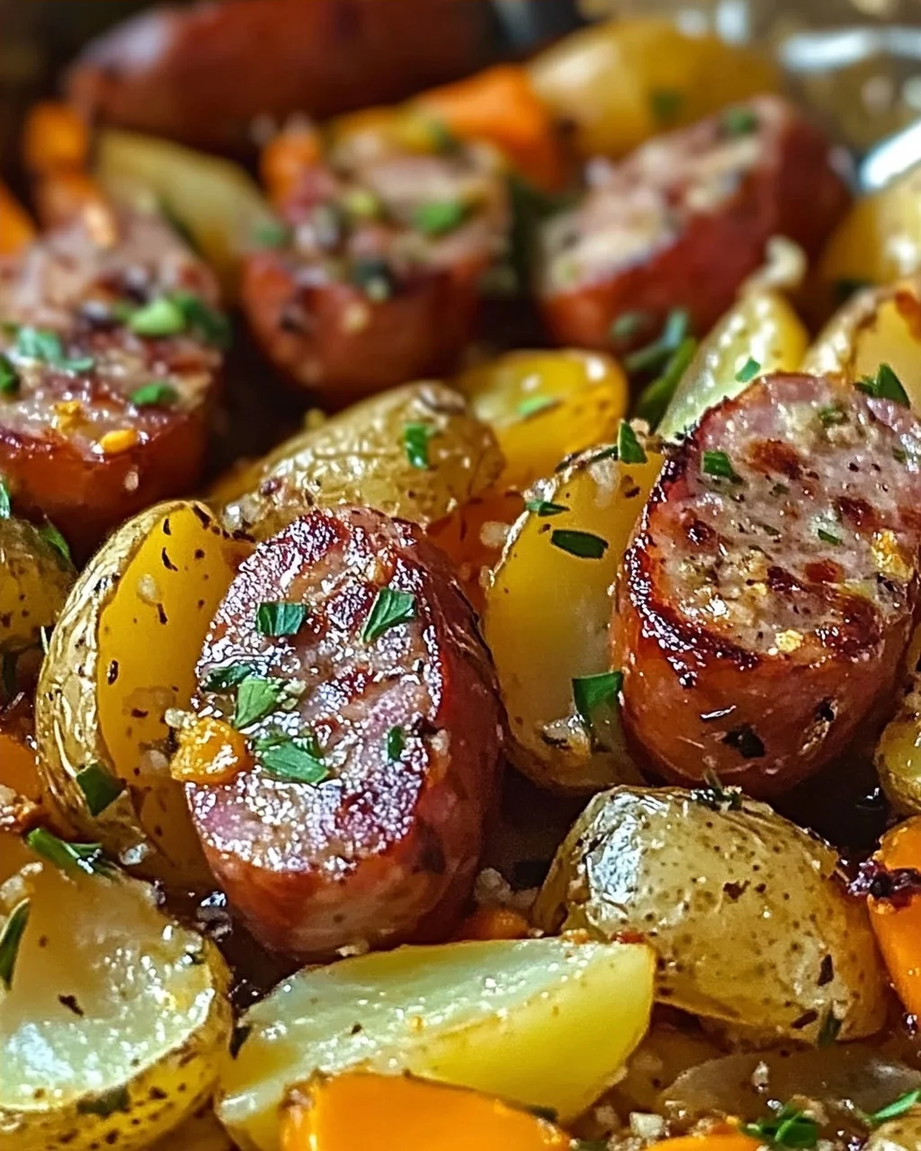 Wurst & Kartoffel Folienpaket schnell und lecker