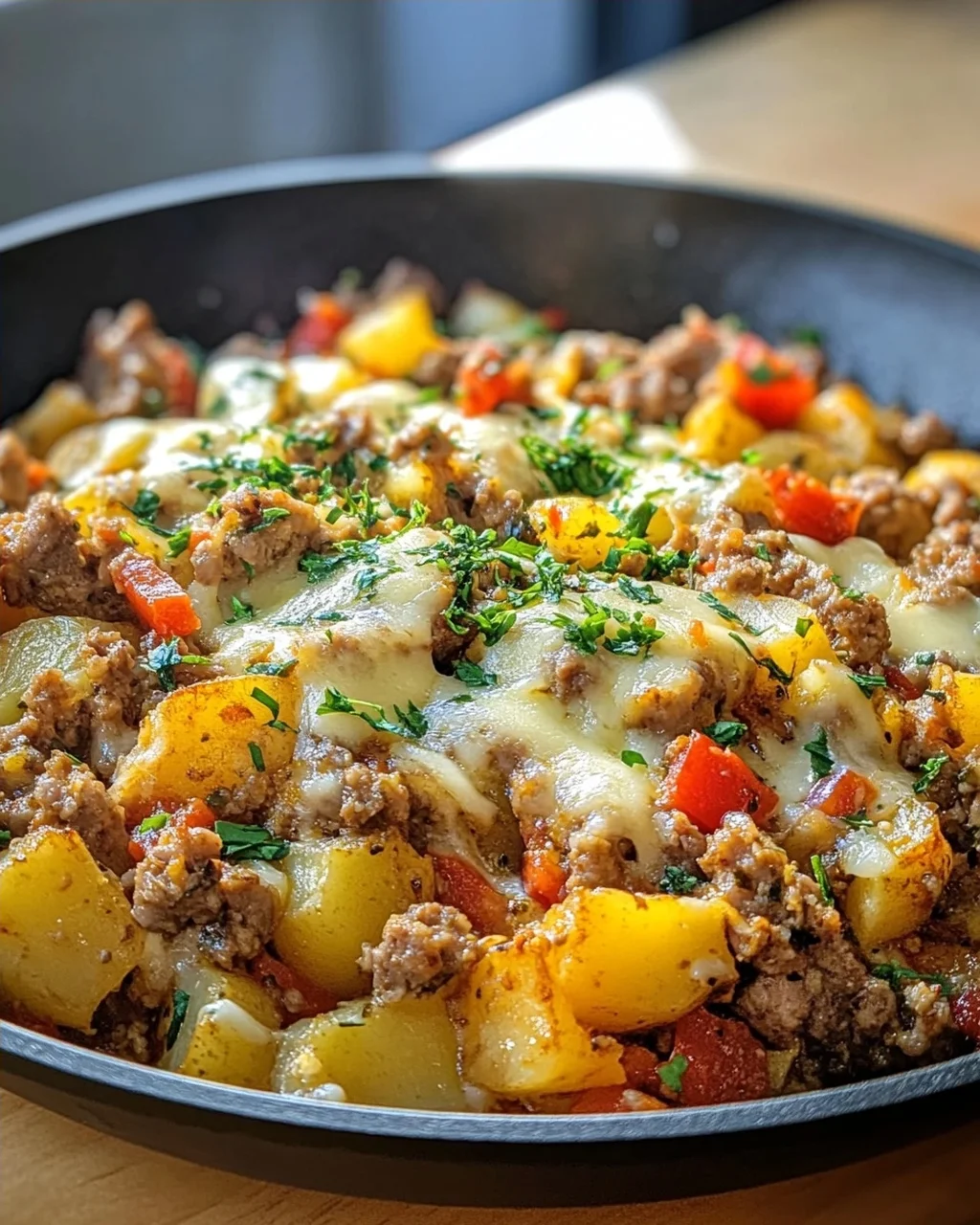 Würzige Hackfleisch-Kartoffel-Pfanne